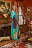 Fantasy Aqua Peacock Kimono