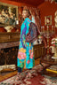 Fantasy Aqua Peacock Kimono