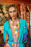Fantasy Aqua Peacock Kimono