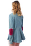 Alaia Stripe Embellished Denim Blazer