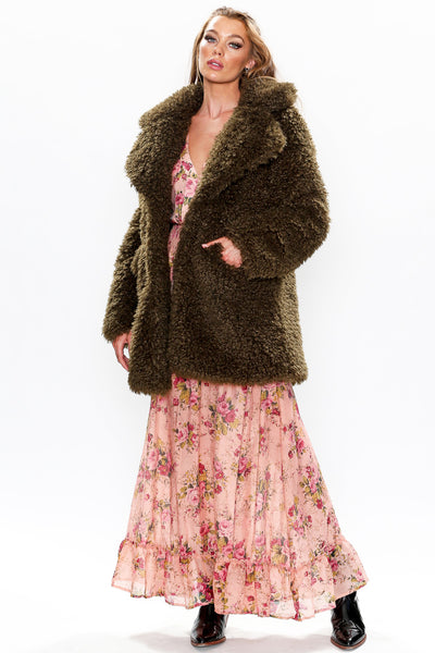 Aratta Leopard Fur Coat