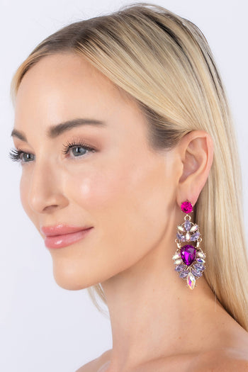 Holly Purple Statement Earrings