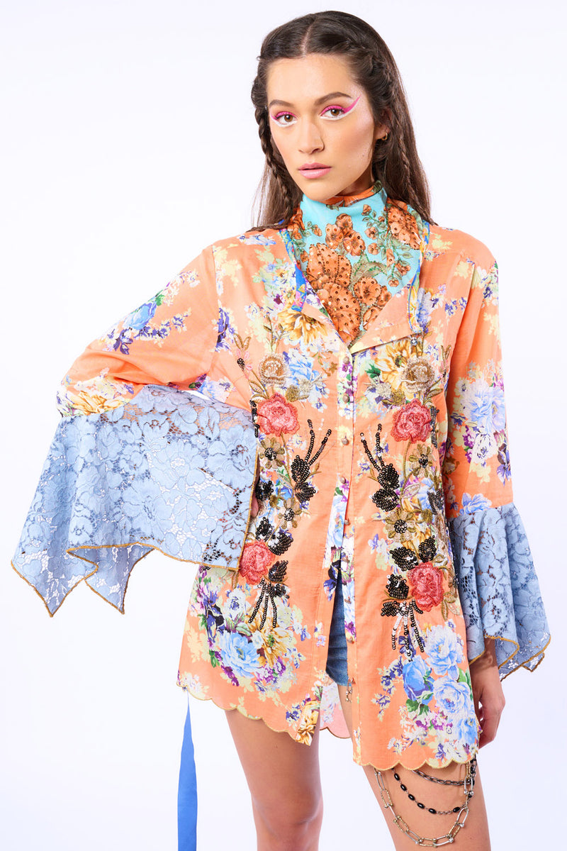 Claudine Agnes Embroidered & Embellished Shirt