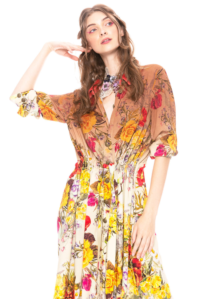 Floral Beauty Shirt-Dress