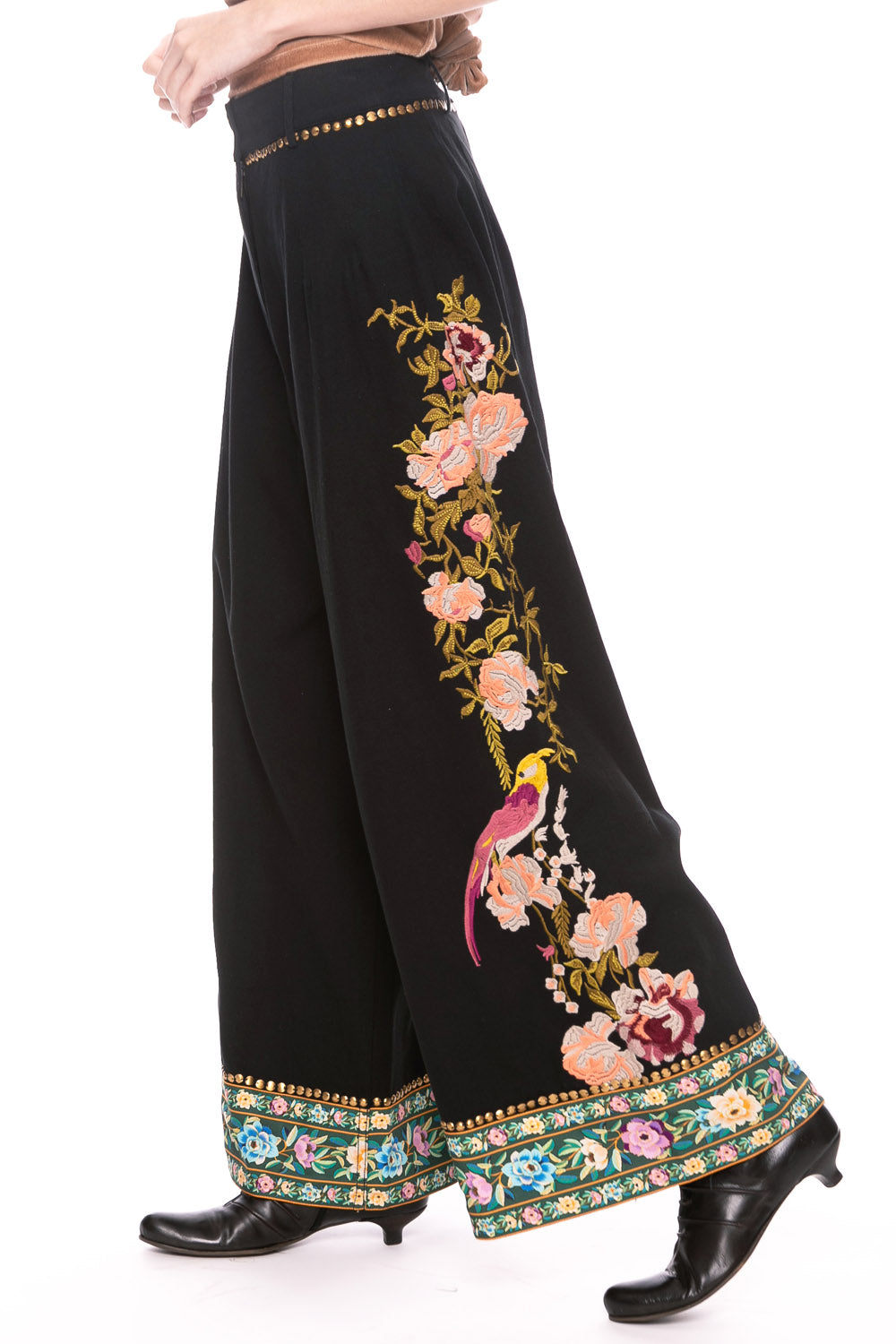 Jade Embroidered Pants