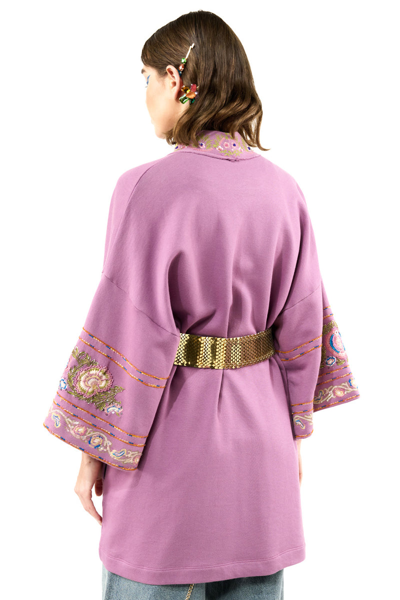 Juliette Embellished French Terry Kimono Jacket