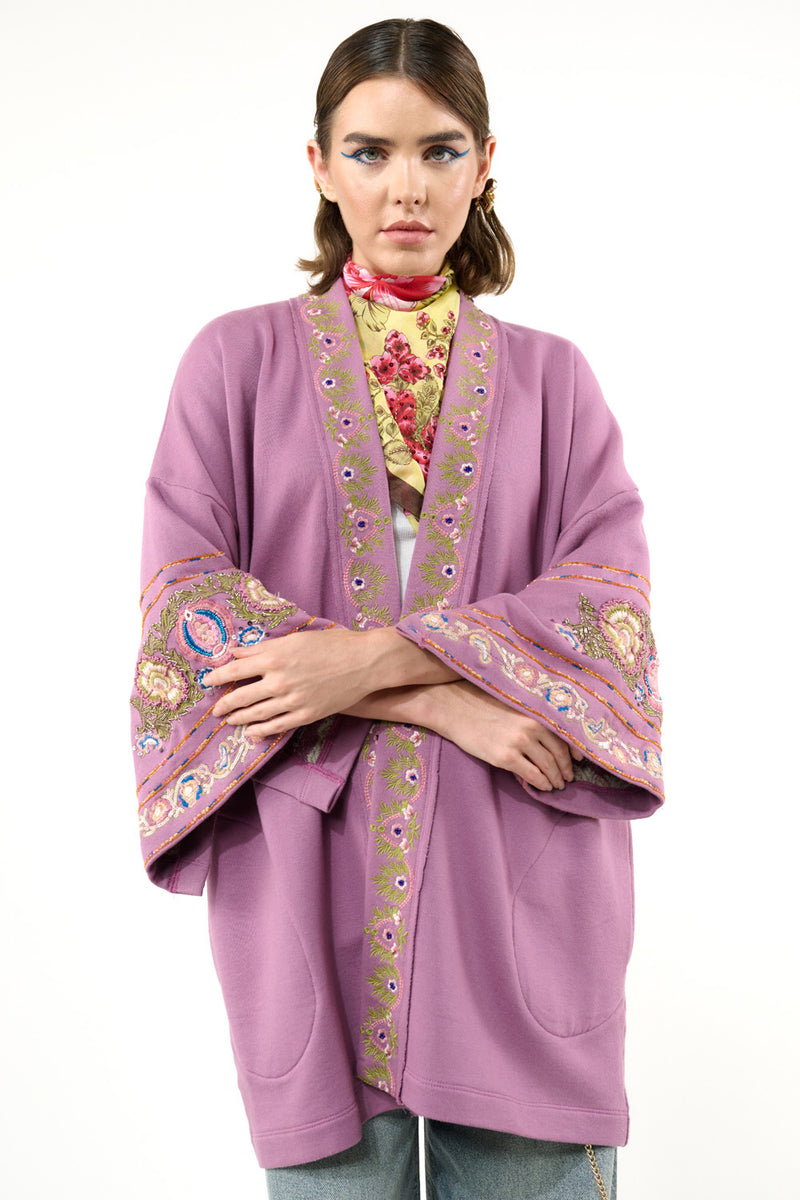 Juliette Embellished French Terry Kimono Jacket