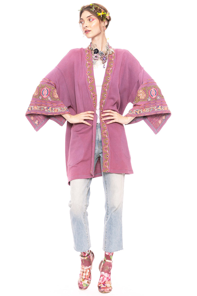 Juliette Embellished French Terry Kimono Jacket