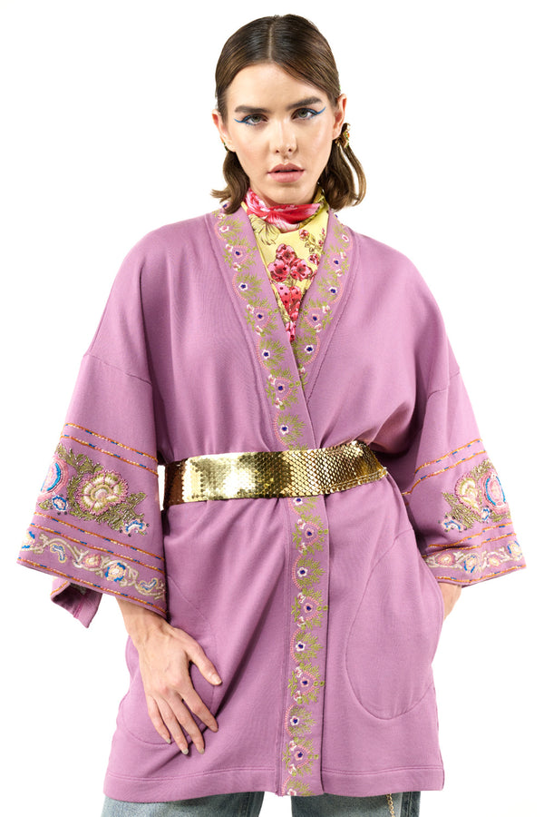 Juliette Embellished French Terry Kimono Jacket