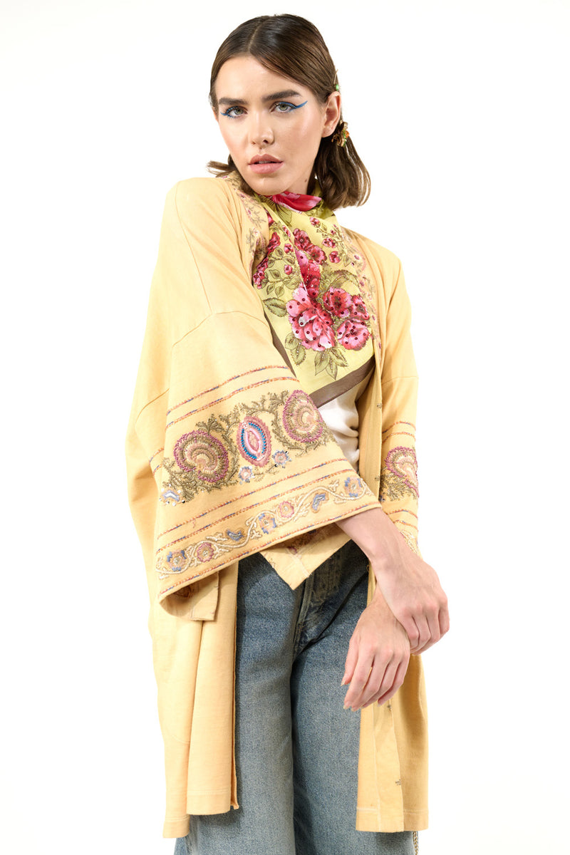 Juliette Embellished French Terry Kimono Jacket