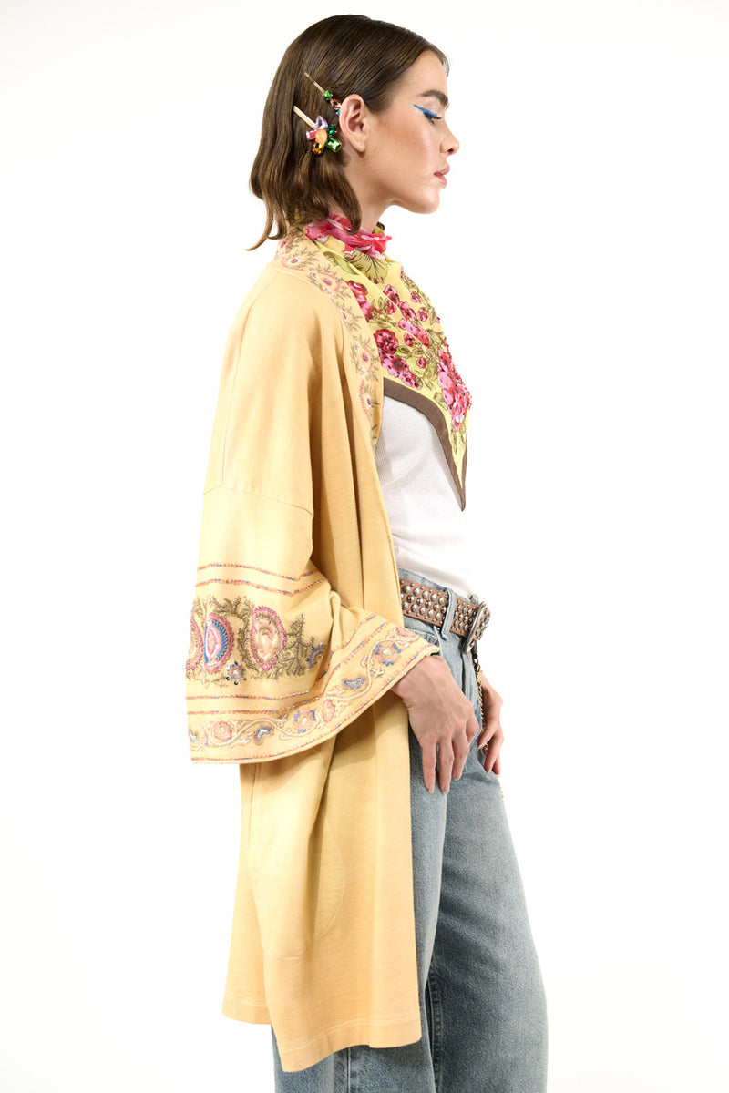 Juliette Embellished French Terry Kimono Jacket