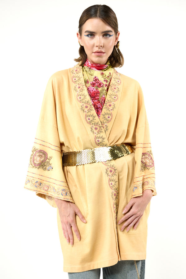 Juliette Embellished French Terry Kimono Jacket