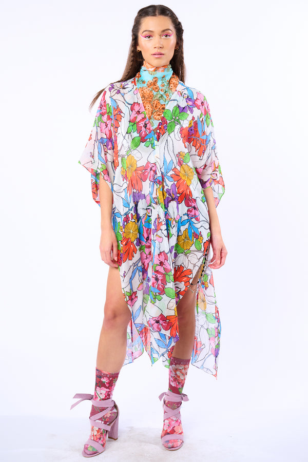 Virginia Embellished Floral Kimono