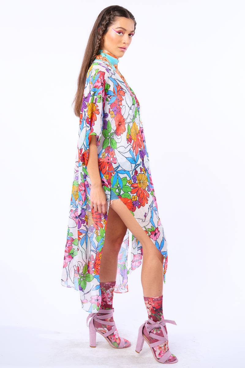 Virginia Embellished Floral Kimono