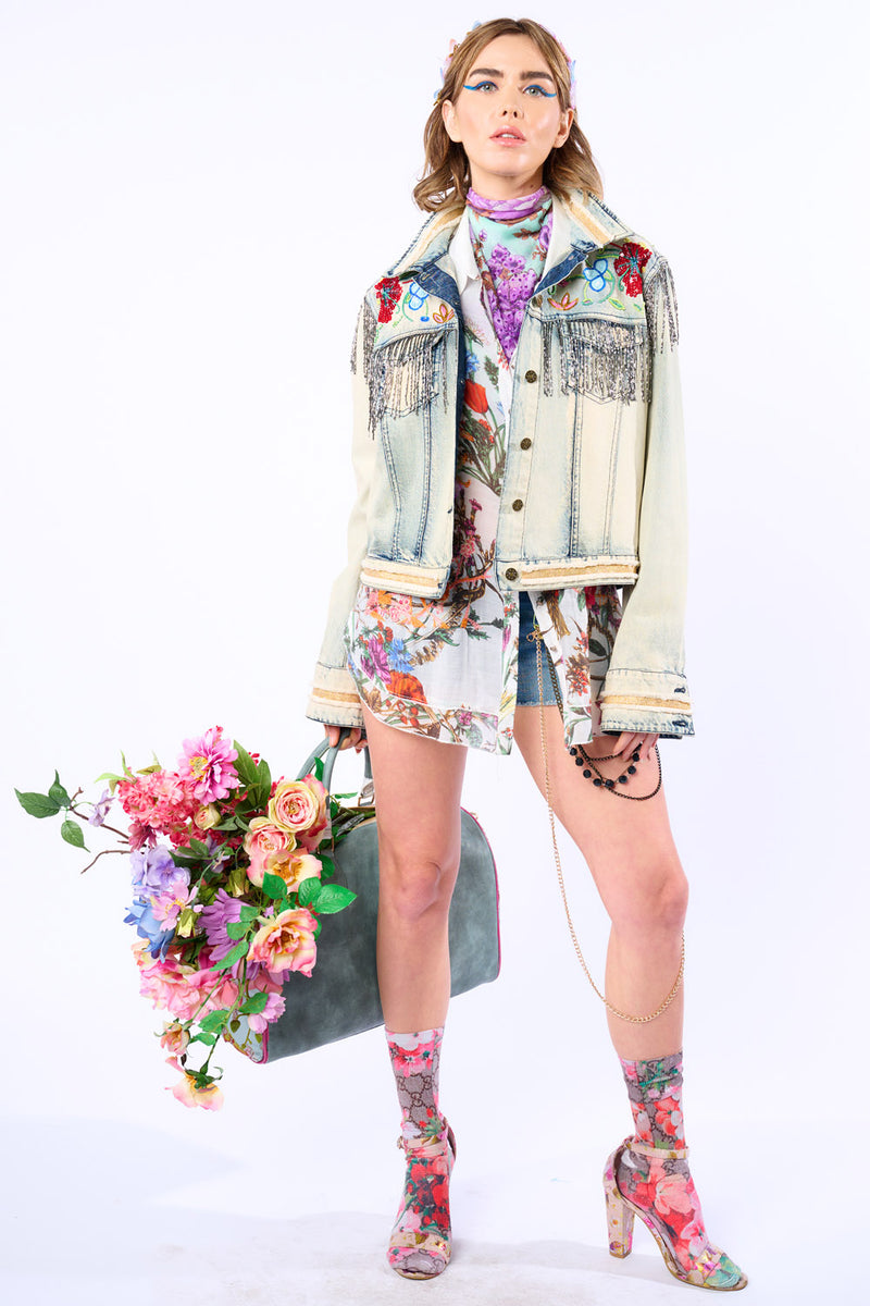 Country Queen Embellished Denim Jacket