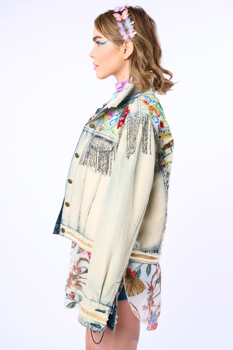 Country Queen Embellished Denim Jacket