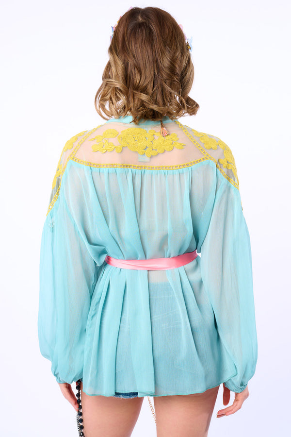 Amora Chiffon Hand - Embellished Blouse / Top