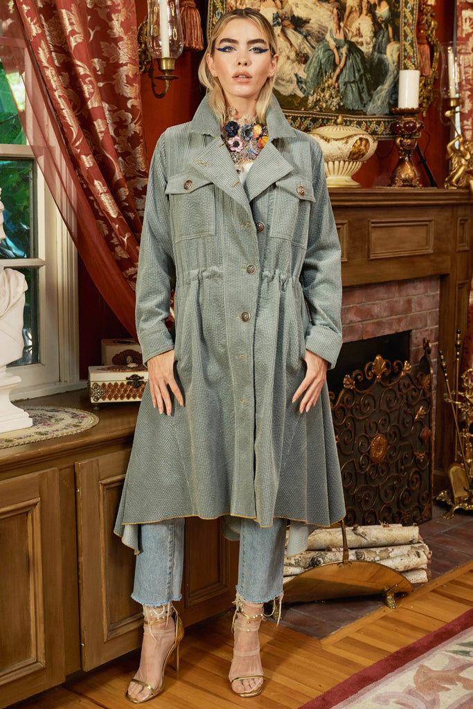 Corduroy trench coat womens best sale