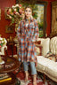 Sweet November Plaid Trench Coat