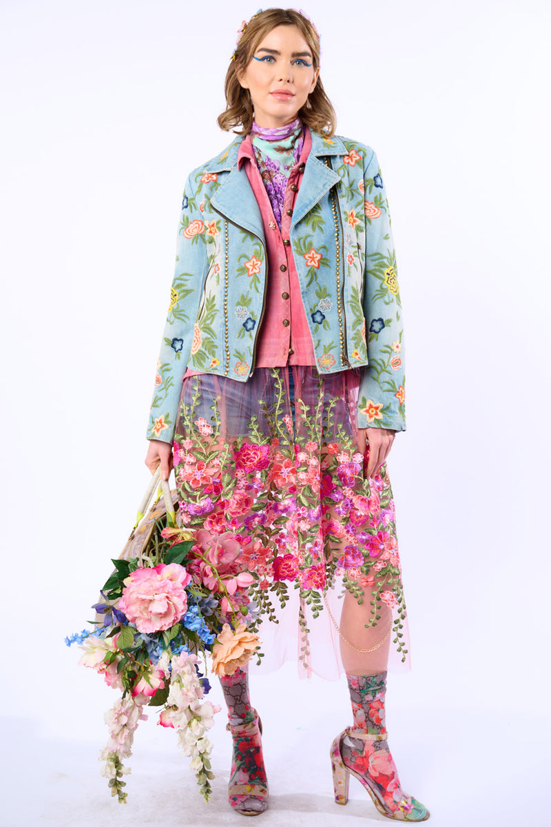 Lucinda Embroidered Denim Jacket