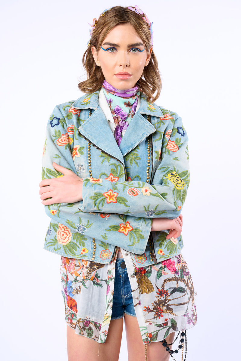 Lucinda Embroidered Denim Jacket