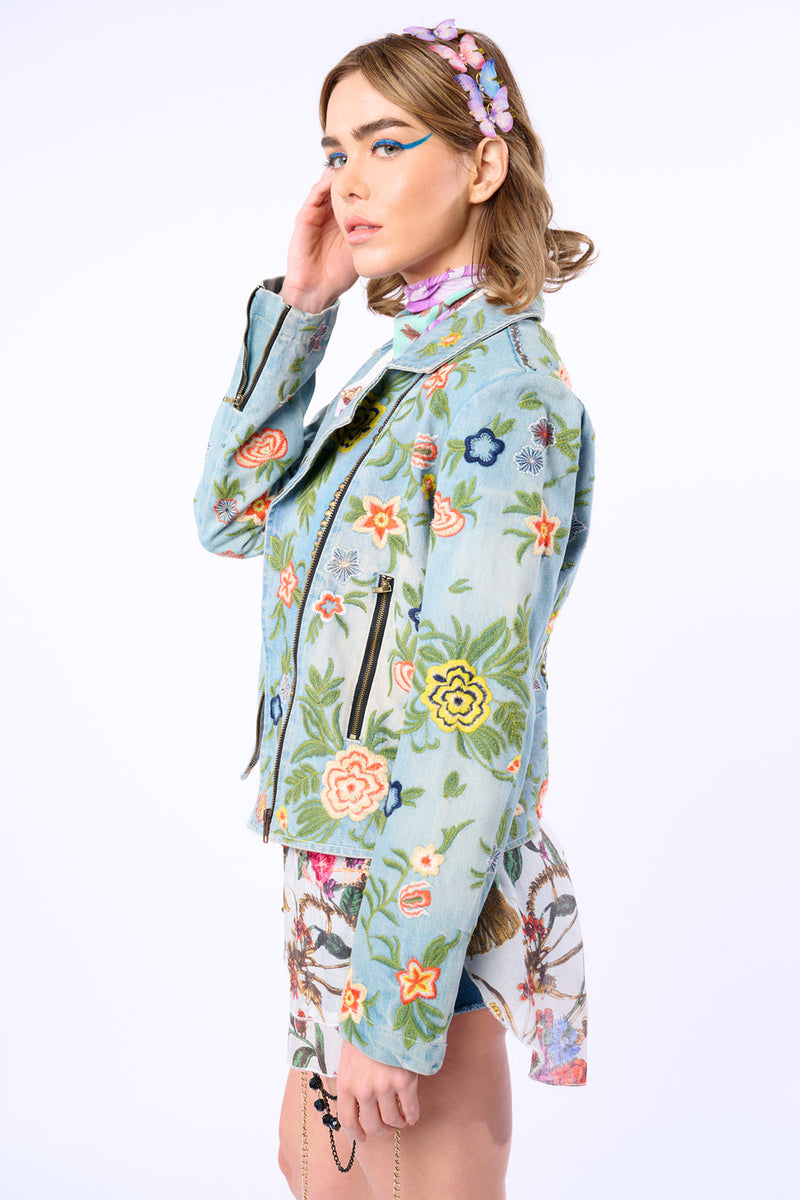 Lucinda Embroidered Denim Jacket