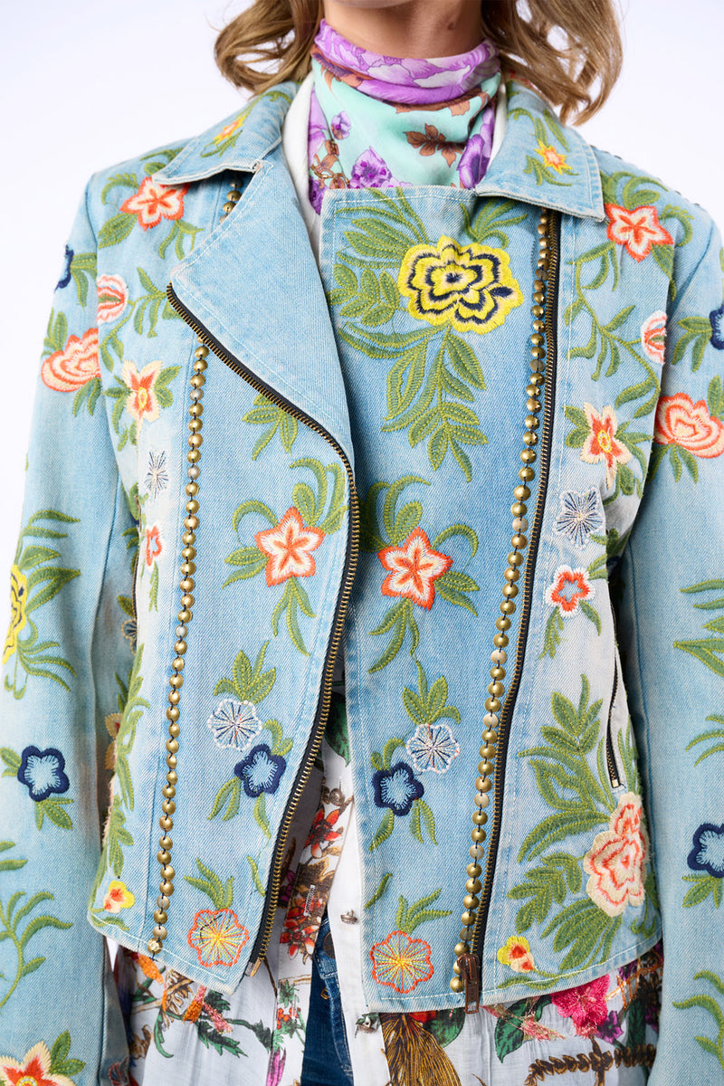 Lucinda Embroidered Denim Jacket