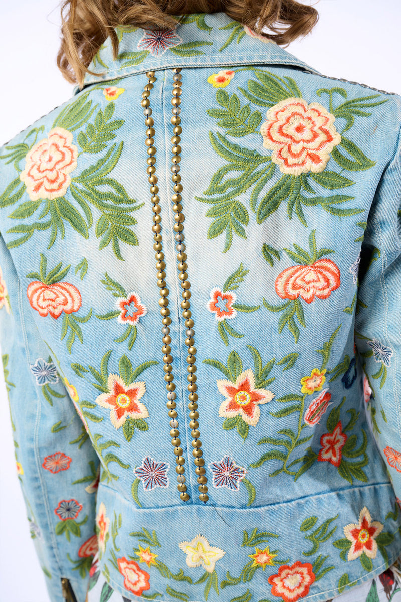 Lucinda Embroidered Denim Jacket