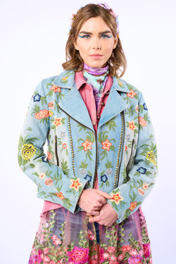 Lucinda Embroidered Denim Jacket