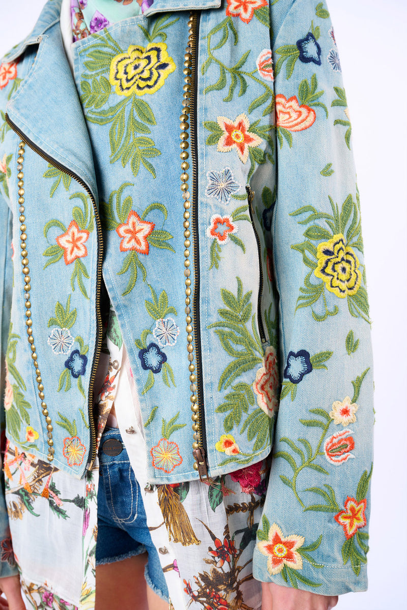 Lucinda Embroidered Denim Jacket