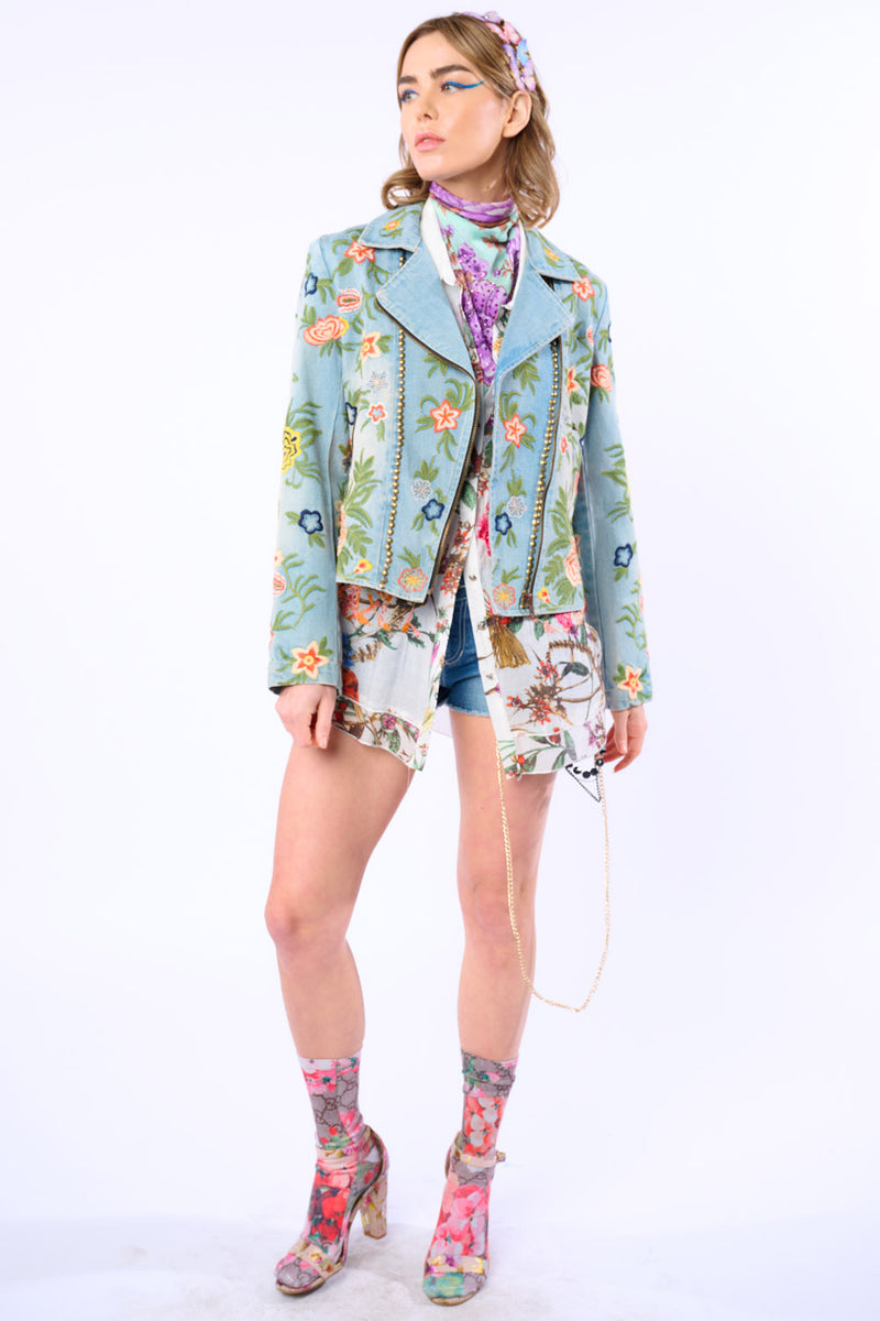 Lucinda Embroidered Denim Jacket