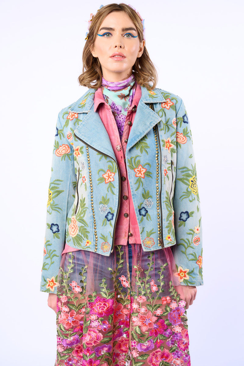 Lucinda Embroidered Denim Jacket