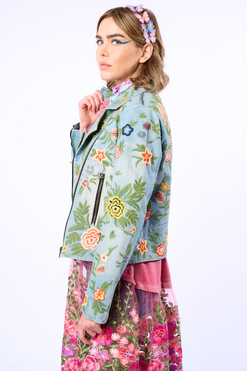 Lucinda Embroidered Denim Jacket