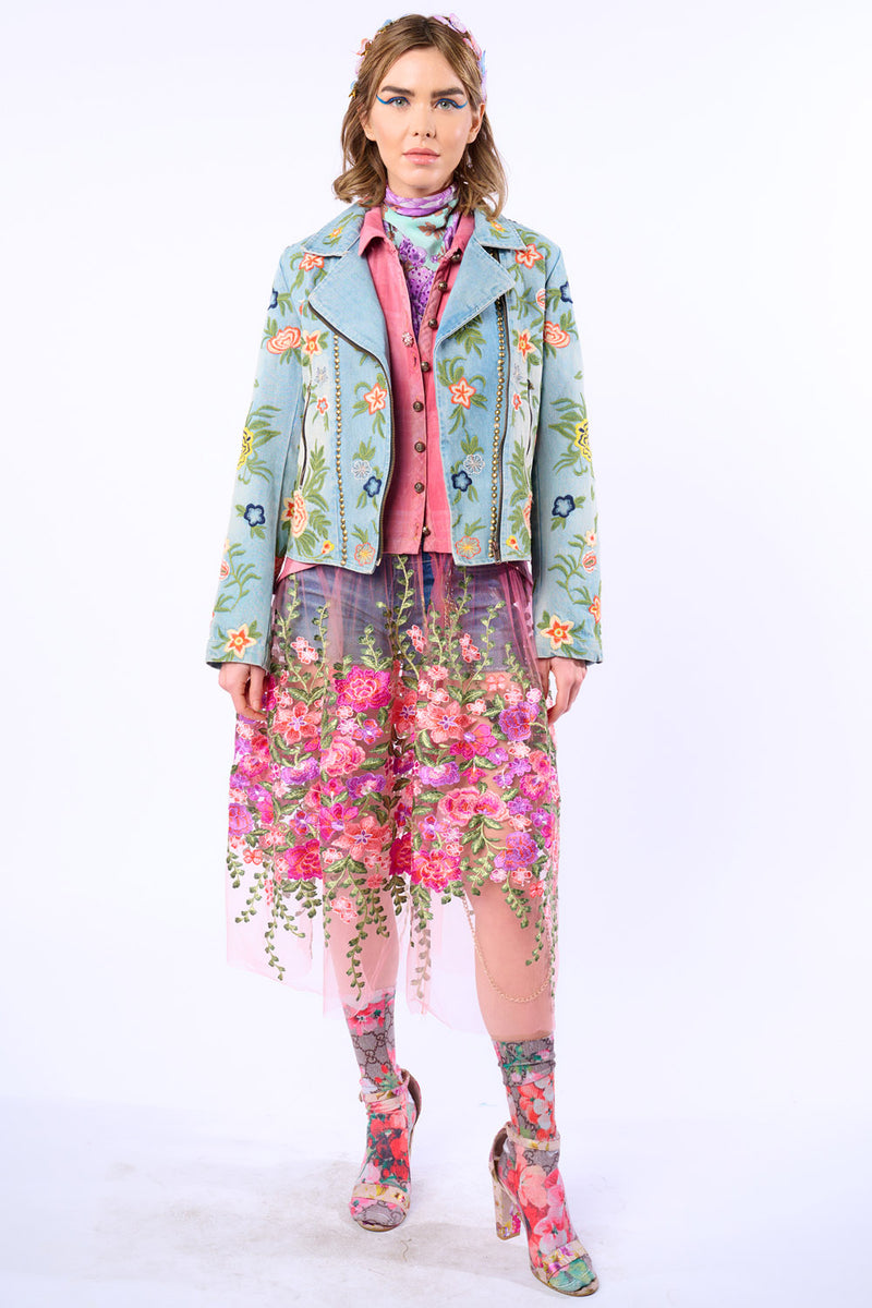 Lucinda Embroidered Denim Jacket