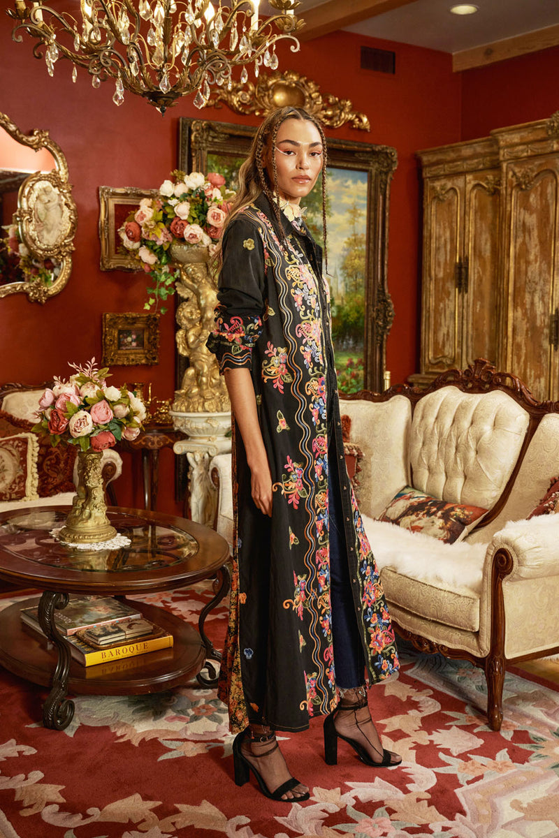 Meadows of Flowers Embroidered Duster