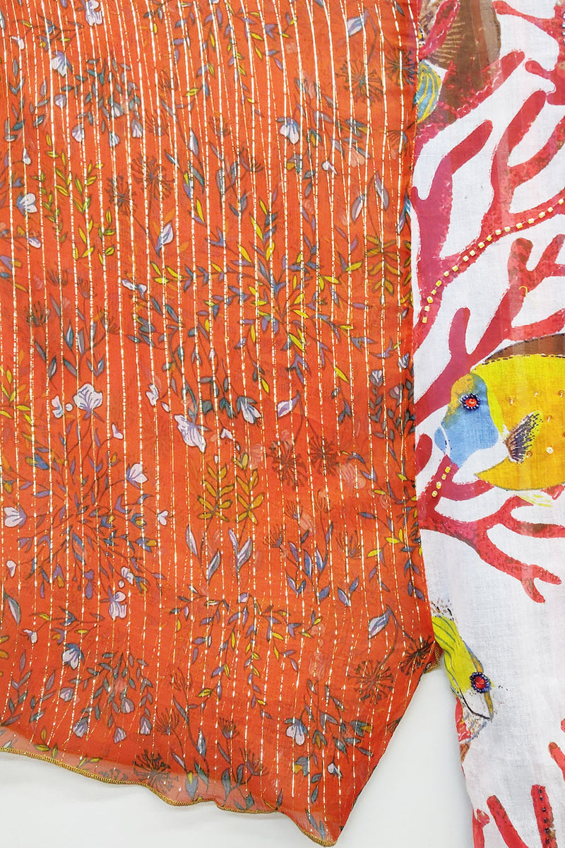 Sea of Belief Hand-Embellished Kimono