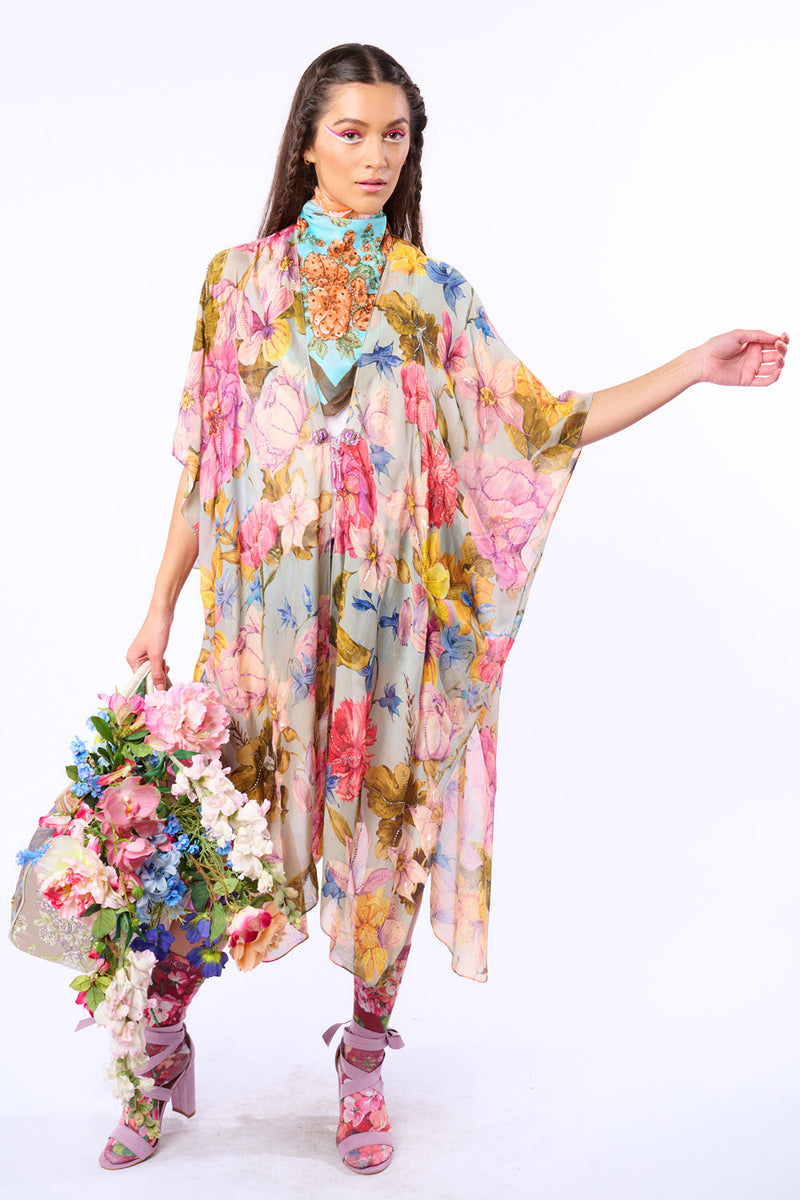 Bella Hand-Beaded Kimono / Topper / Duster