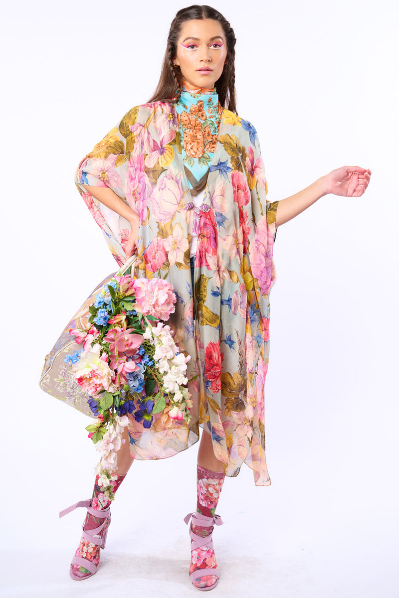 Bella Hand-Beaded Kimono / Topper / Duster