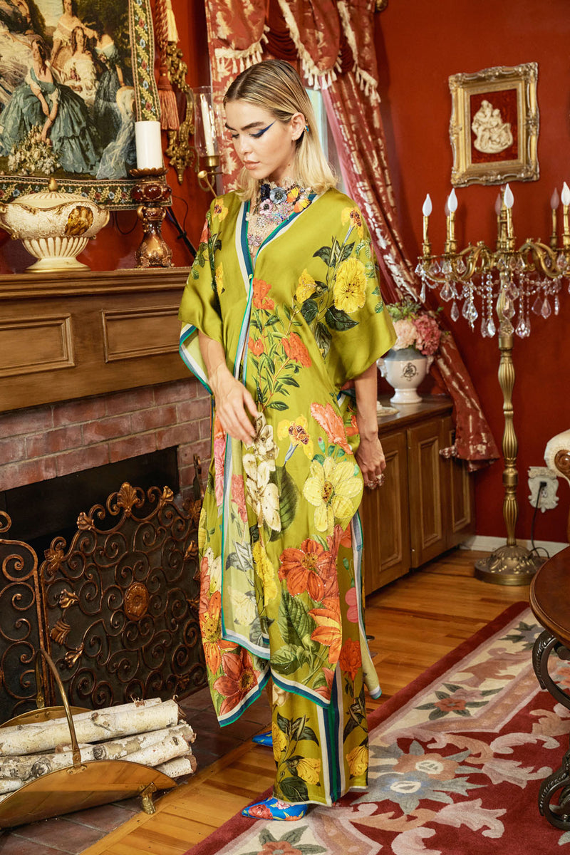 French Riviera Hand-Beaded Kimono