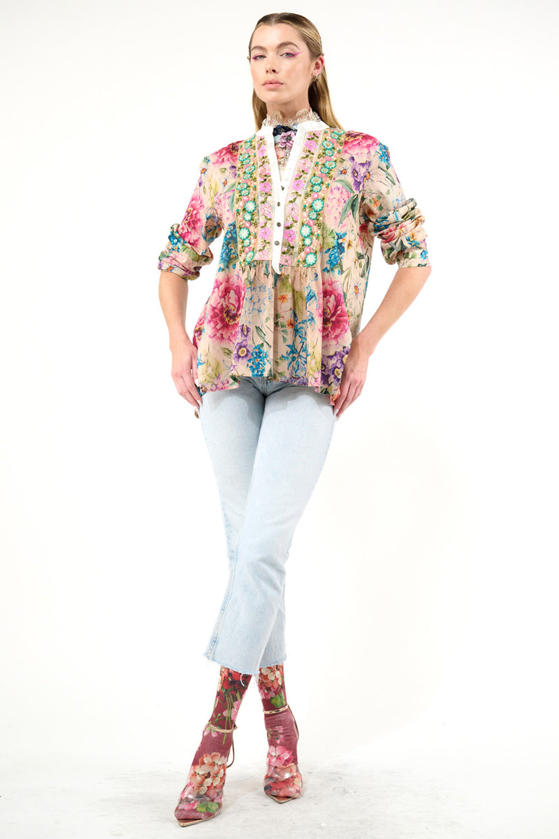 Miss September Embroidered Blouse