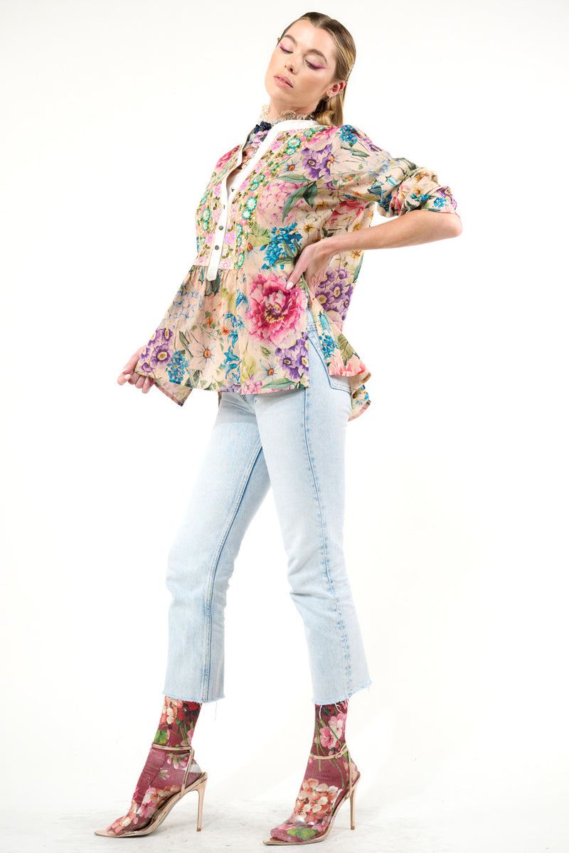 Miss September Embroidered Blouse