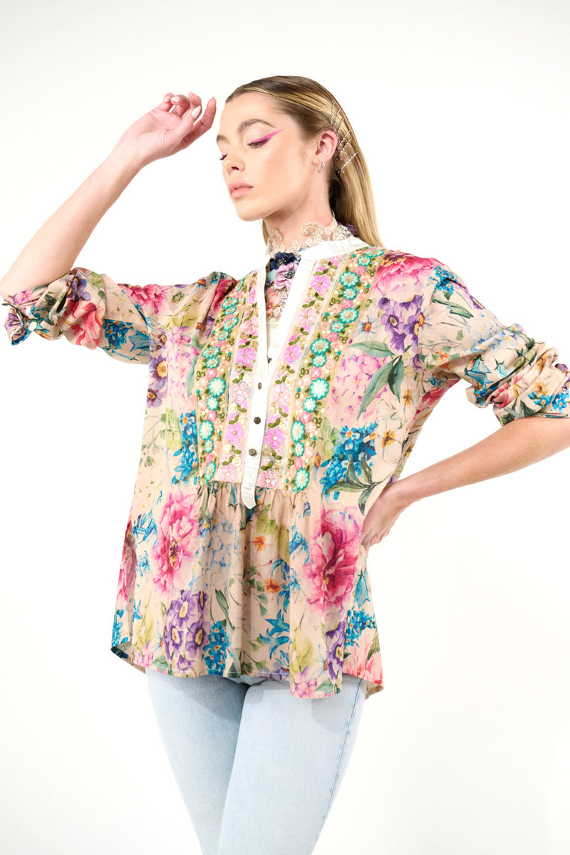 Miss September Embroidered Blouse