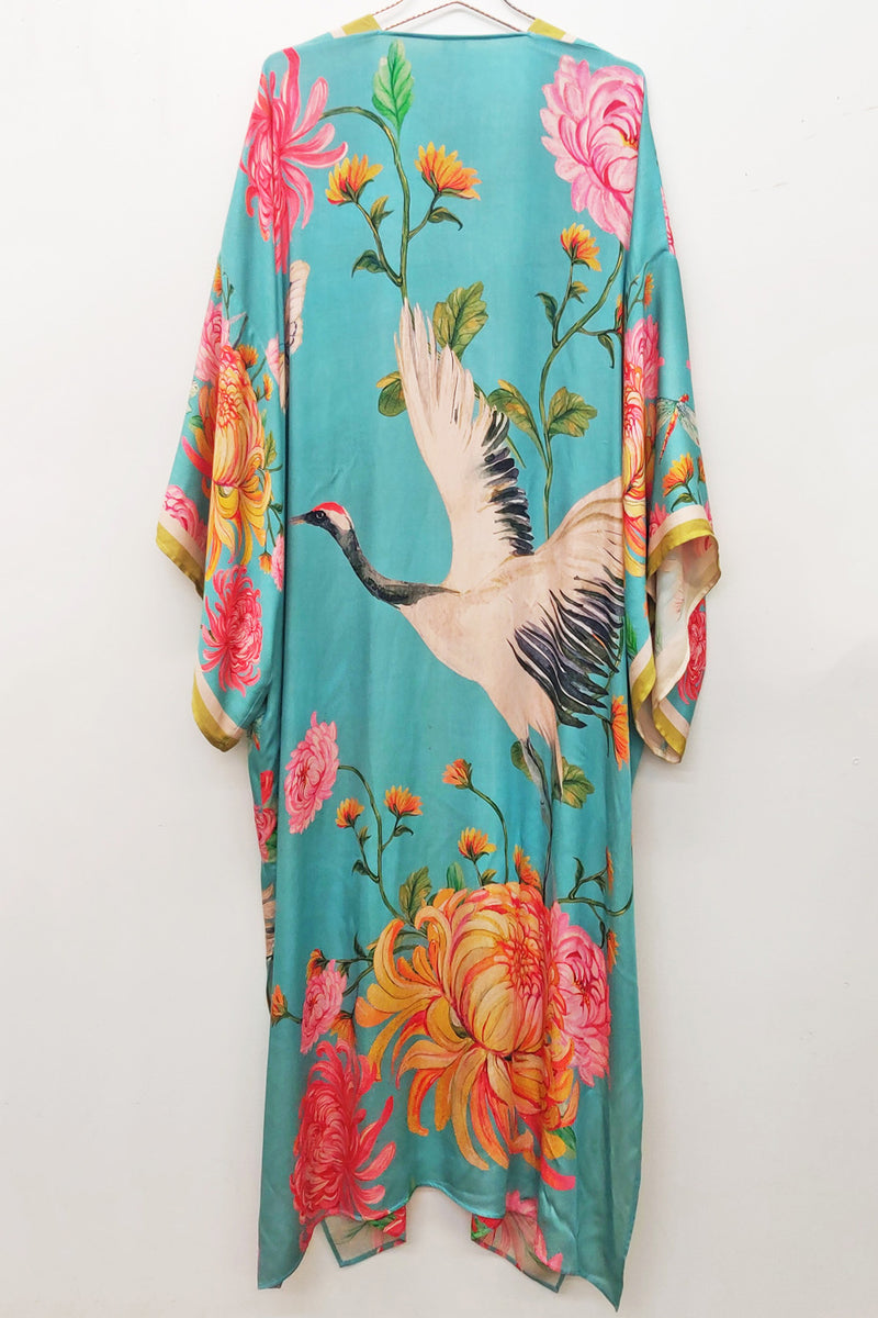 The Legend Of The Crane Maxi Kimono