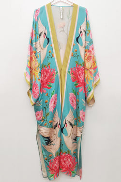 The Legend Of The Crane Maxi Kimono