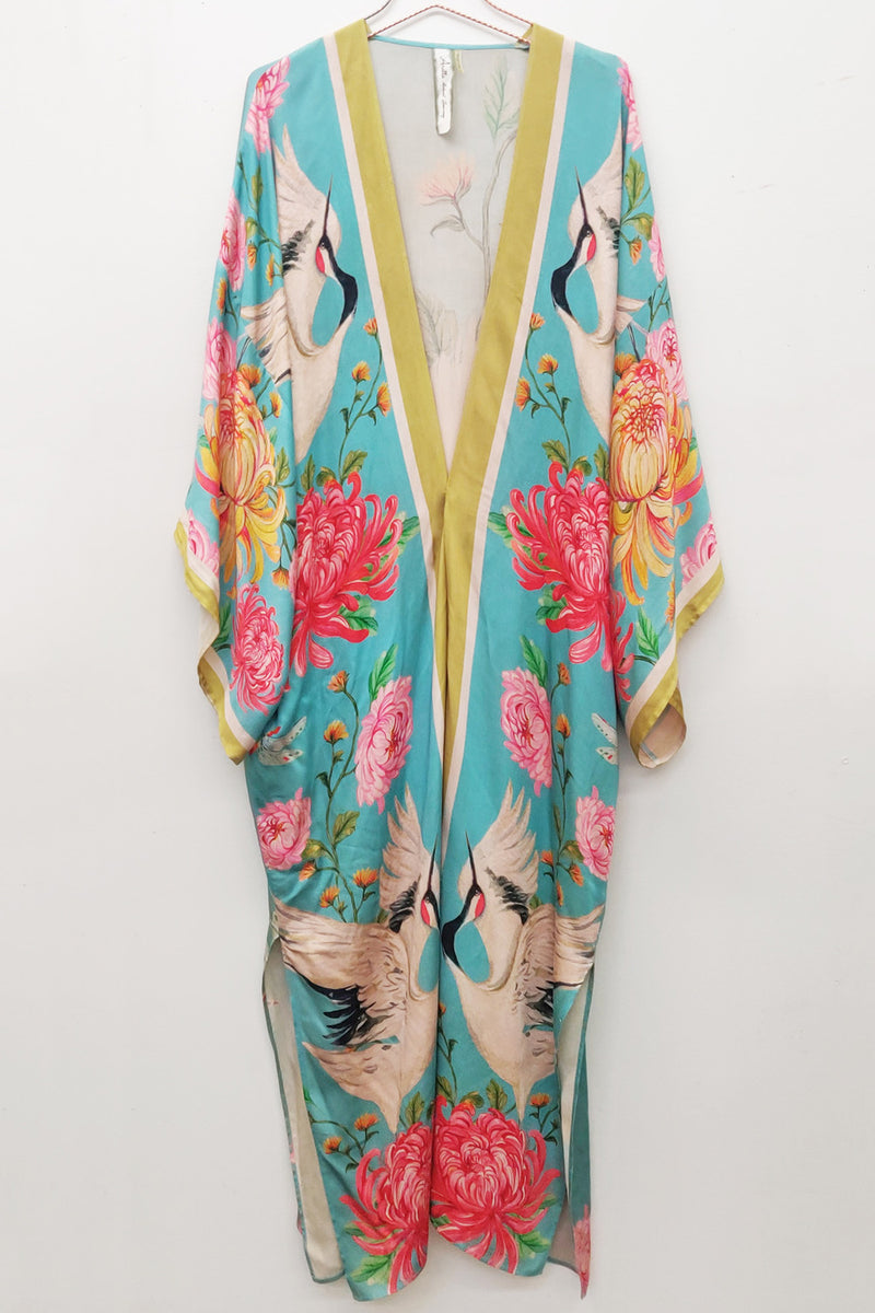 The Legend Of The Crane Maxi Kimono