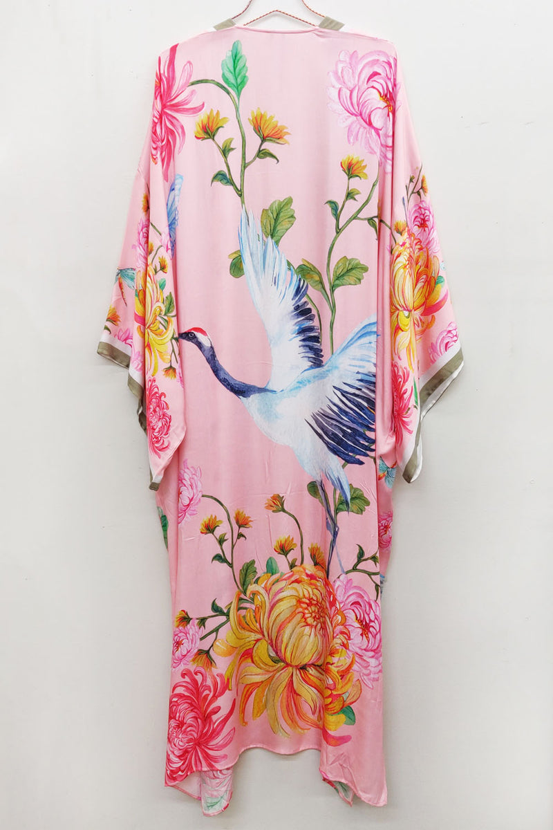 The Legend Of The Crane Maxi Kimono