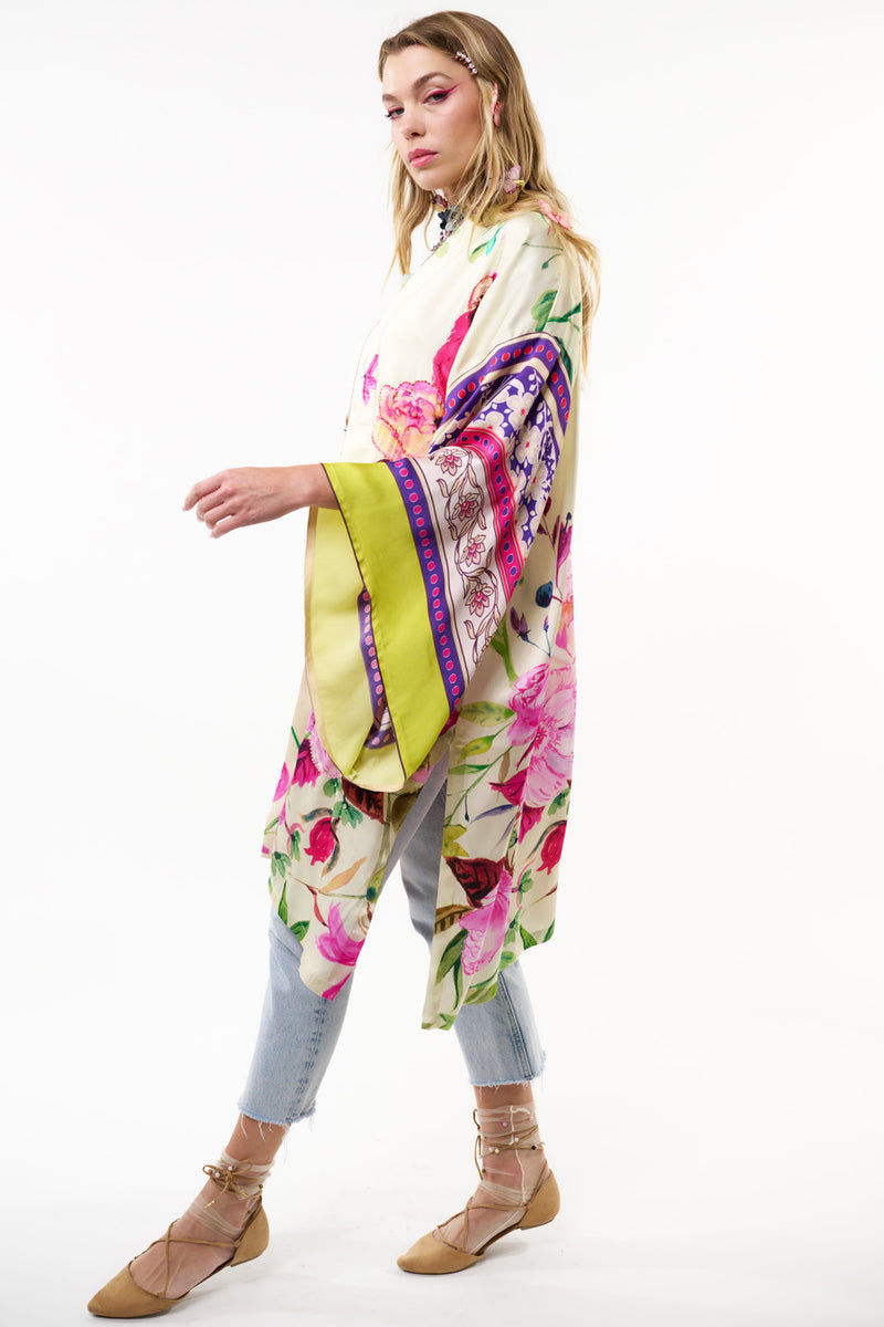 Tropical Mood Hand-Beaded Kimono