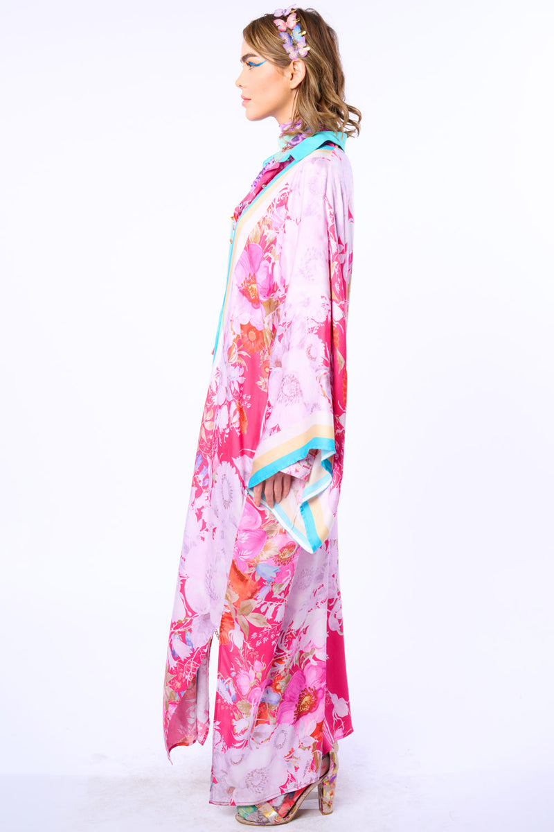 Pretty In The Pink Maxi Kimono / Topper