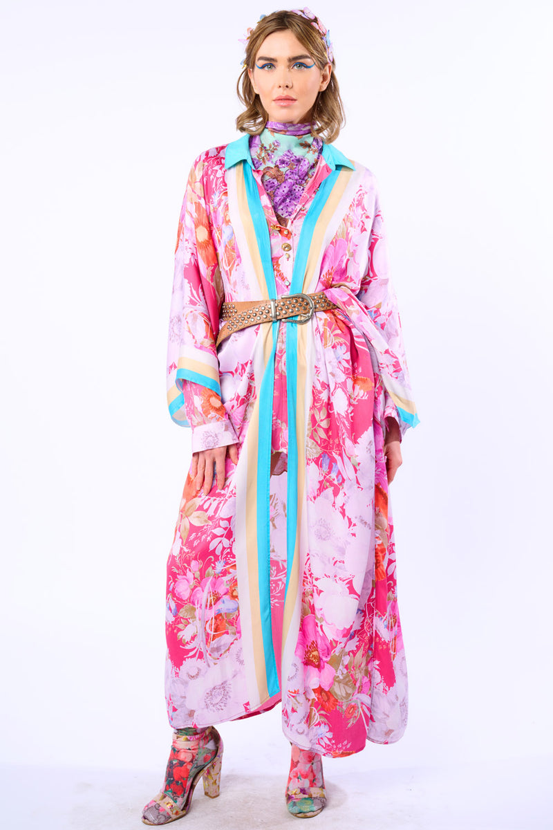 Pretty In The Pink Maxi Kimono / Topper