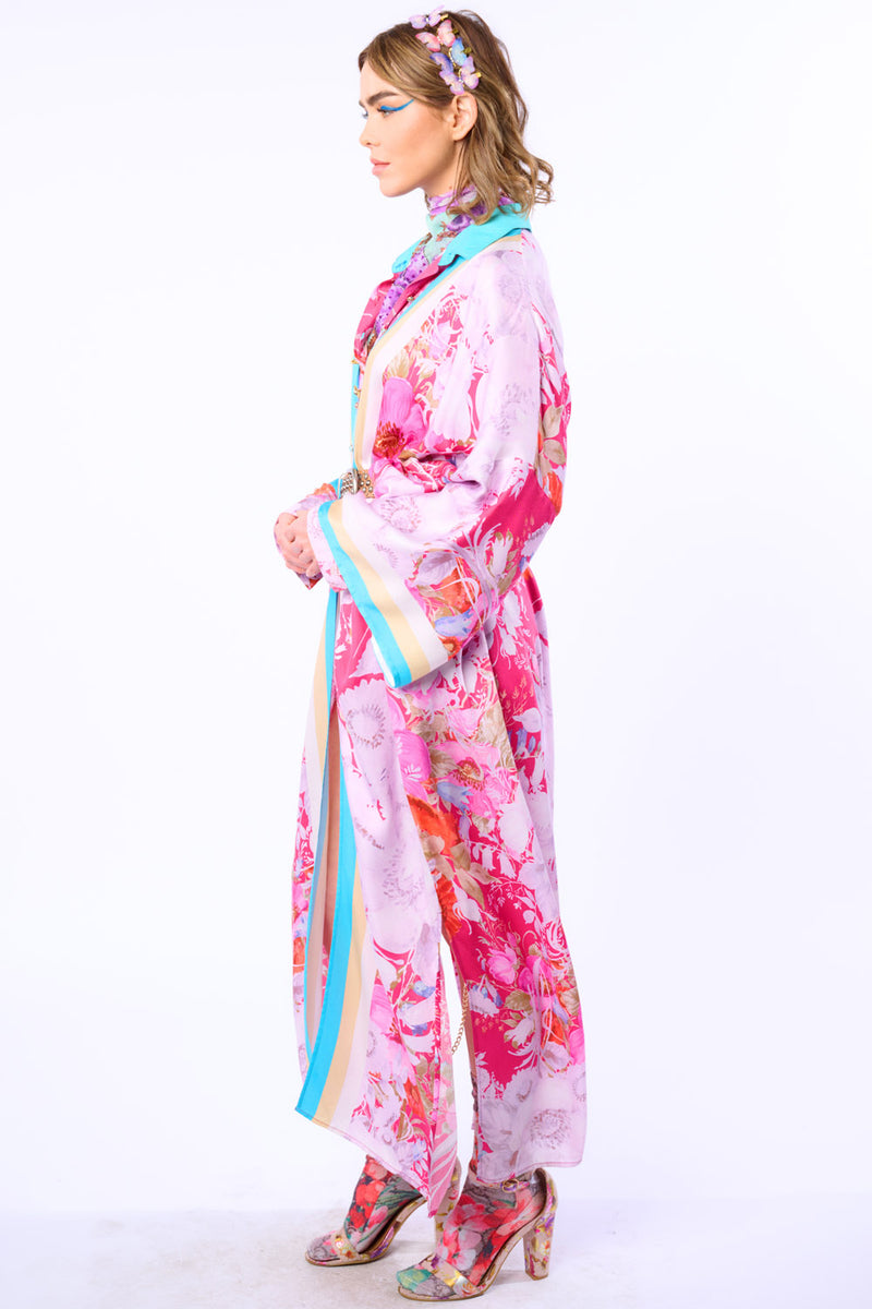 Pretty In The Pink Maxi Kimono / Topper